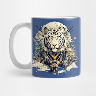 samurai white tiger Mug